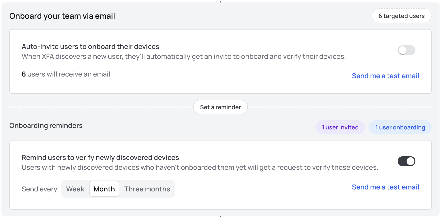 Awareness Configuration Screenshot