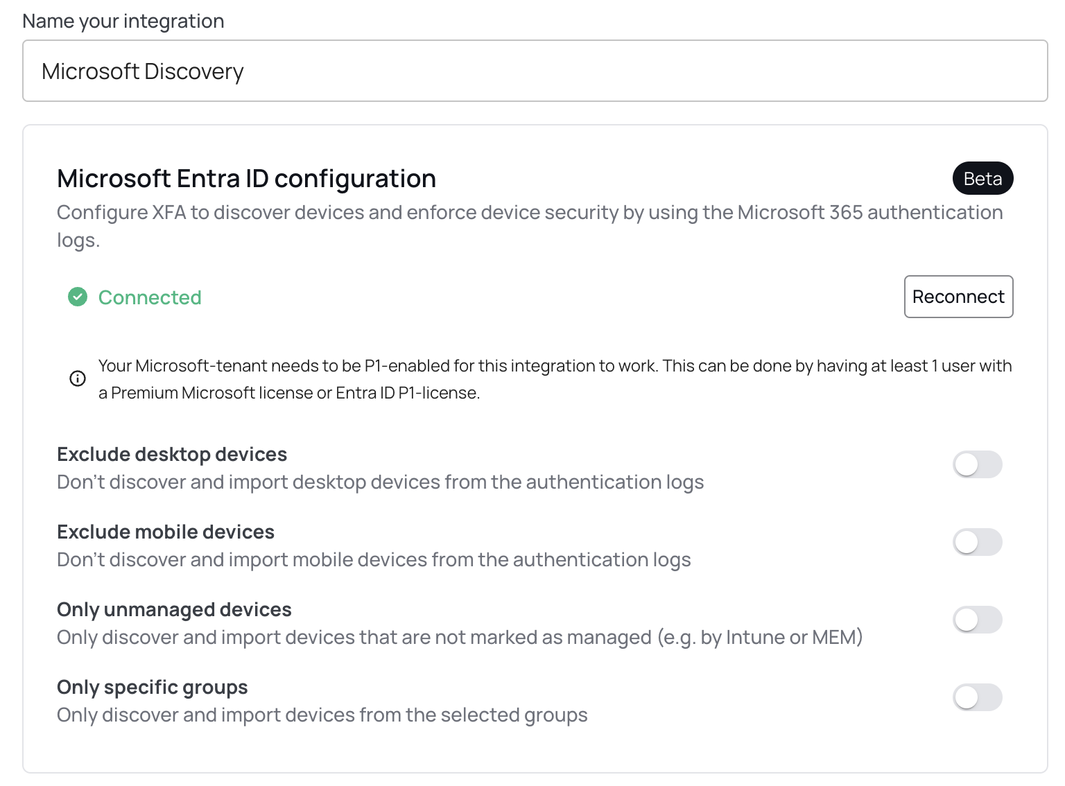 Microsoft Entra ID configuration