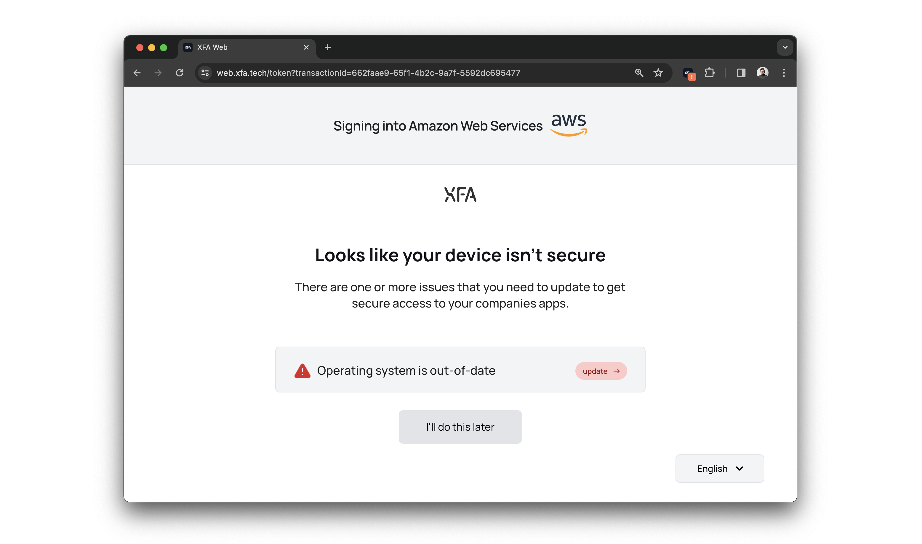 Experiência web